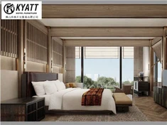 Skreytt veggplötur fyrir hótelherbergi